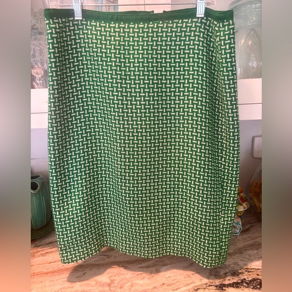 Talbots Dresses & Skirts - Talbots Green Geometric Pencil Skirt
